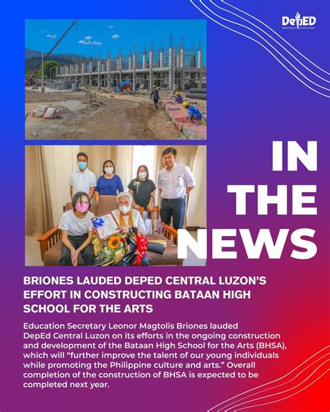 New science, arts high school remarkable addition to Bataan .